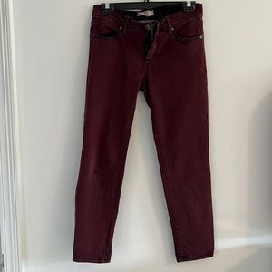 Free People burgundy jeans